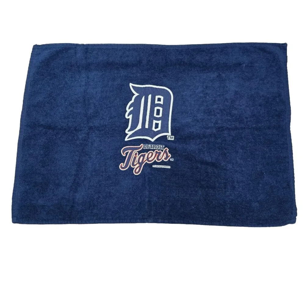 McArthur Towels Sports Vintage Detroit Tigers MLB Baseball Navy Blue Hand Towel